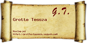 Grotte Tessza névjegykártya